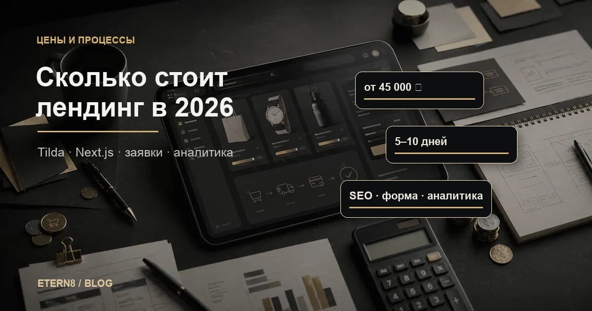Сколько стоит лендинг в 2026: за что вы платите на самом деле