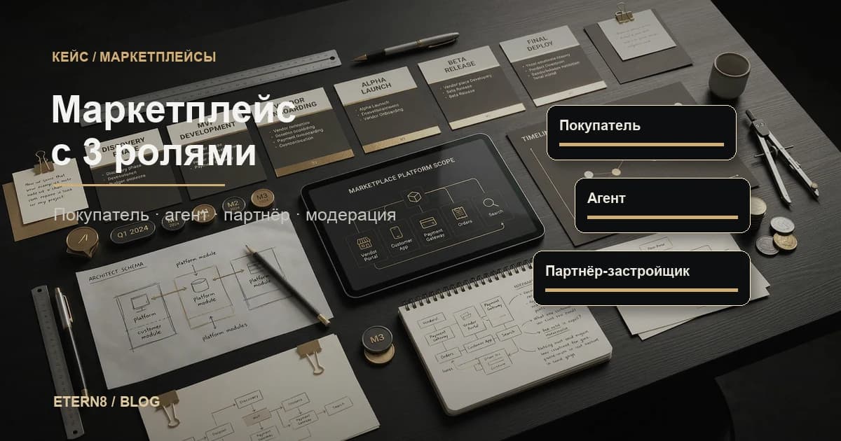 Маркетплейс с 3 ролями пользователей: разбор архитектуры на примере Vsedomatut